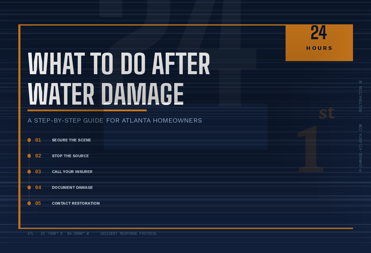 What to Do in the First 24 Hours After Water Damage in Atlanta